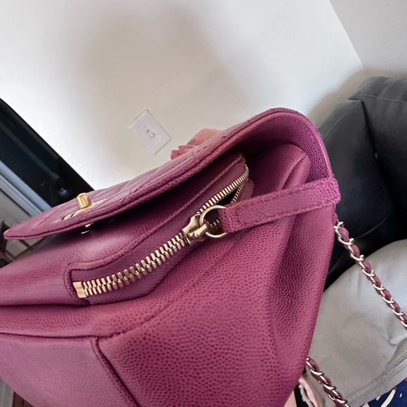 Chanel dark pink medium business affinity flap bag - Picture 14 of 15
